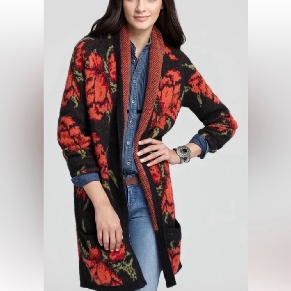 Free people rose wool cardigan